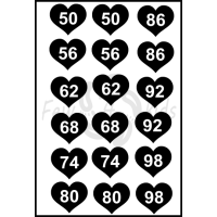 Kledingmaat stickers